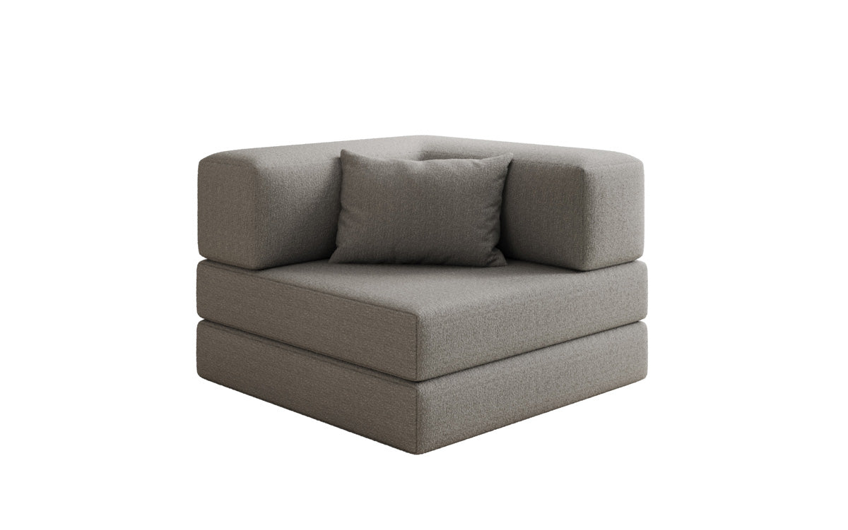 Dizajnové kreslo Lazy v bouclé