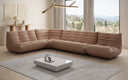 Designer Ecksofa Wohnlandschaft Calmo in Echtleder