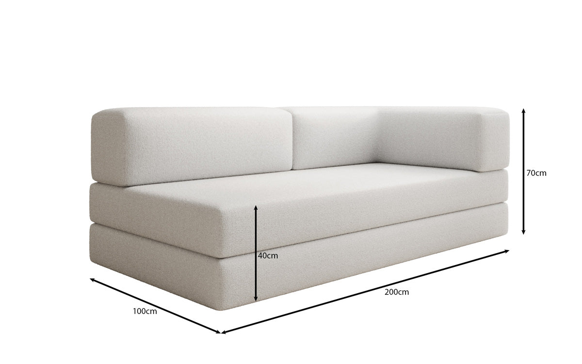 Dizajnová pohovka/leňoška Lazy v bouclé