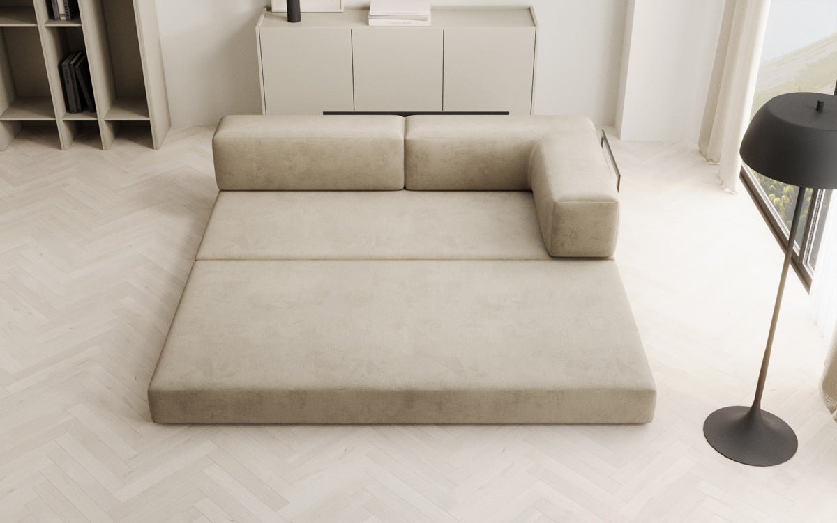 Dizajnová pohovka/leňoška Lazy v semiši