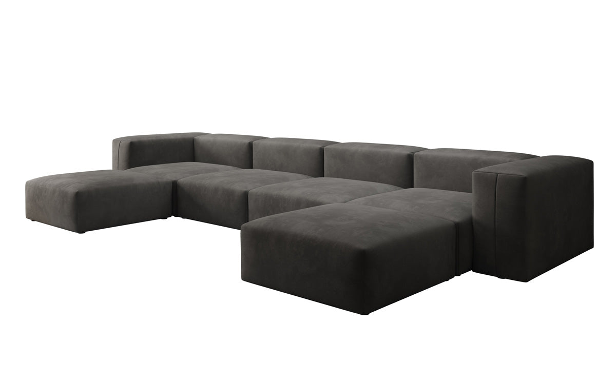 Dizajnérska pohovka U Sofa Snug v zamatovom prevedení