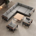 Euphoria – Ecklounge & 2 Loungesessel mit Tisch aus Aluminium | Aevora™ Kollektion