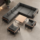 Euphoria – Ecklounge & 2 Loungesessel mit Tisch aus Aluminium | Aevora™ Kollektion