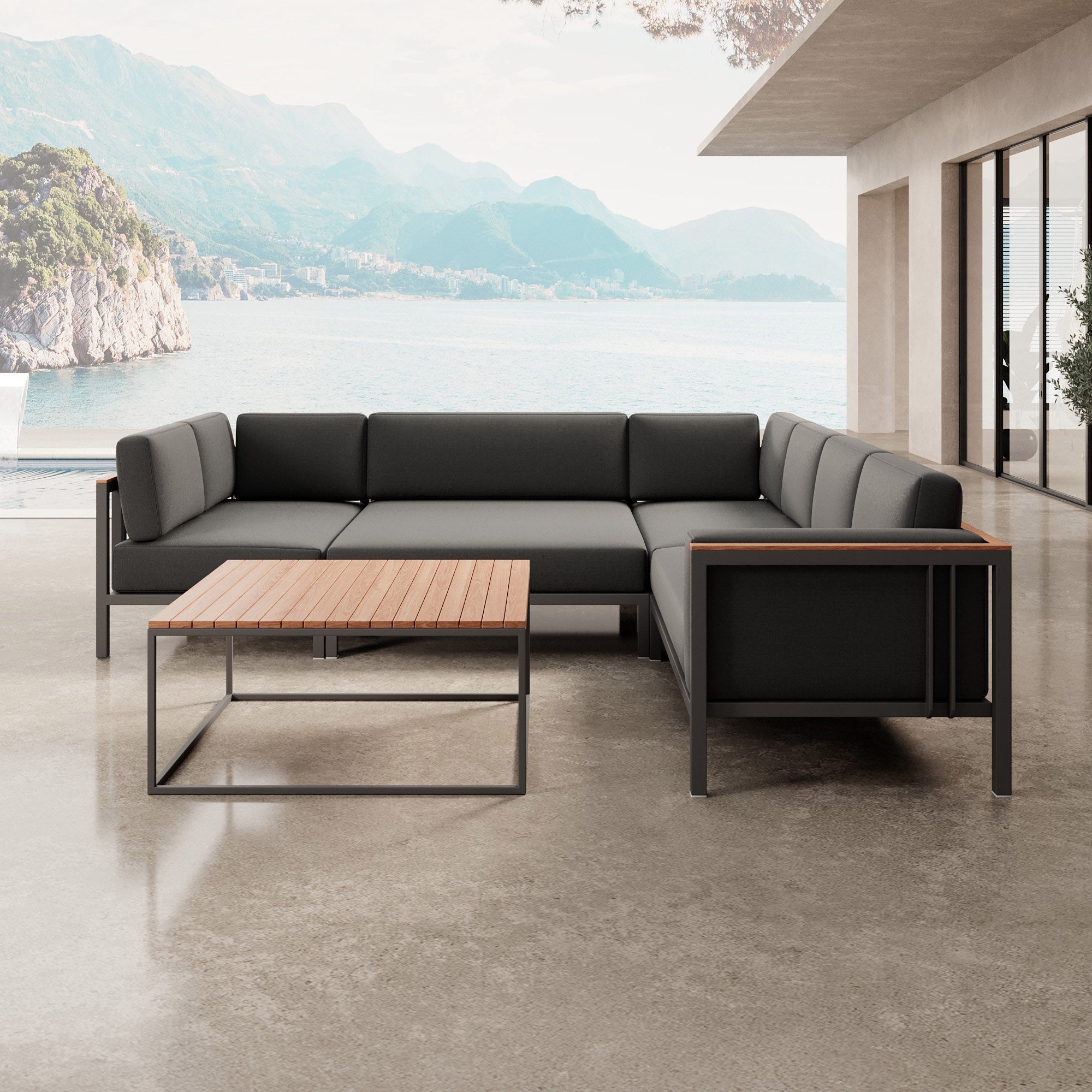 Euphoria – Ecklounge & Tisch aus Aluminium | Aevora™ Kollektion