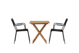 Garten Cafegruppe Elbe – 3-teiliges Gartenmöbel-Set 70x70 cm