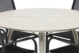 Garten Essgruppe Novira – 5-teiliges Set in Beige/Schwarz