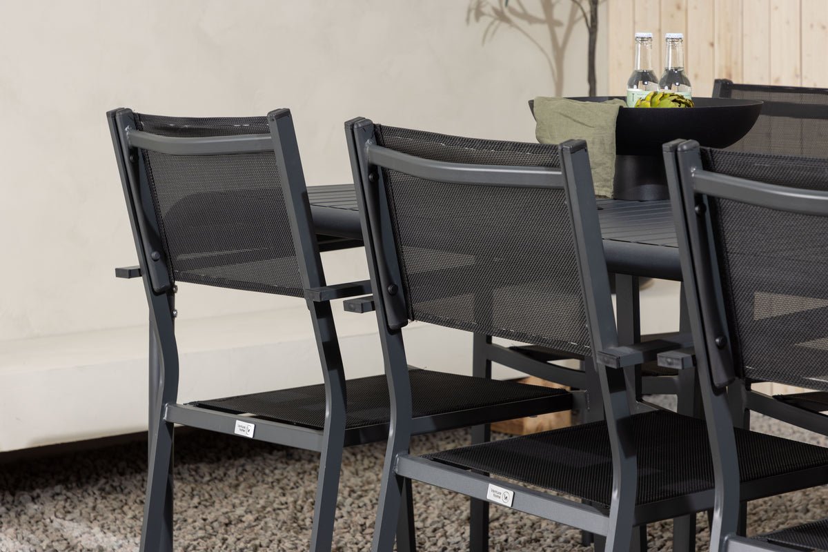 Garten Essgruppe Toni – 7-teiliges Gartenmöbel-Set aus Aluminium