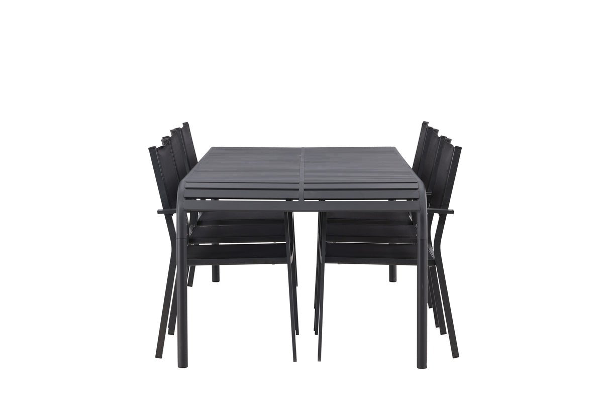 Garten Essgruppe Toni – 7-teiliges Gartenmöbel-Set aus Aluminium