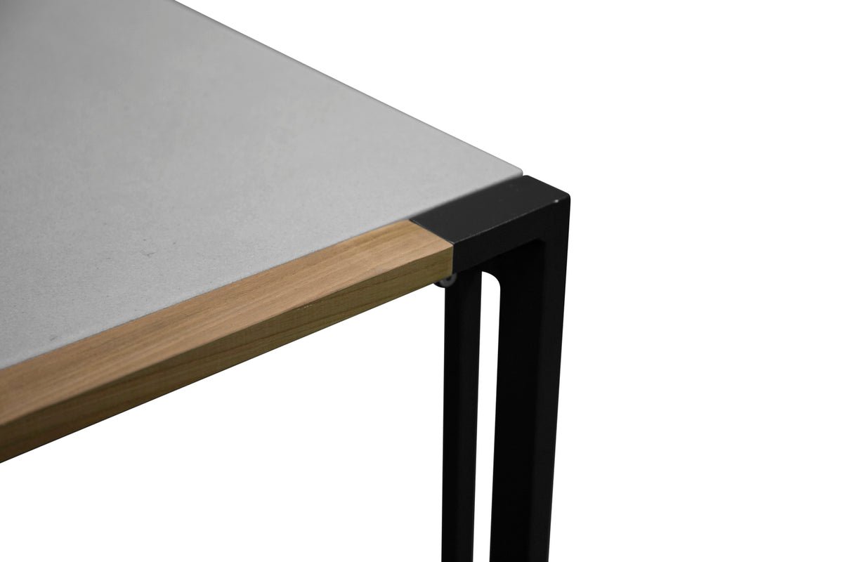 Garten Esstisch Lorenzo - 200x90 cm mit einer Tischplatte aus Glas und Teakholz