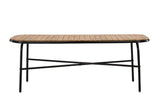Garten Esstisch Lumo - 200x90 cm mit Akazien-Tischplatte in Naturoptik