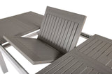Garten Esstisch Ravello - Ausziehbar von 152 auf 210 cm mit weißem Aluminiumgestell
