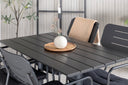 Garten Esstisch Salento - 120x90 cm in Schwarz mit einer Tischplatte aus Aintwood