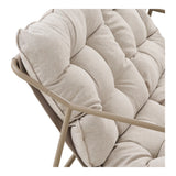 Garten Lounge Set Sandira – mit Stahlgestell in Sand und dicken Sitzpolstern
