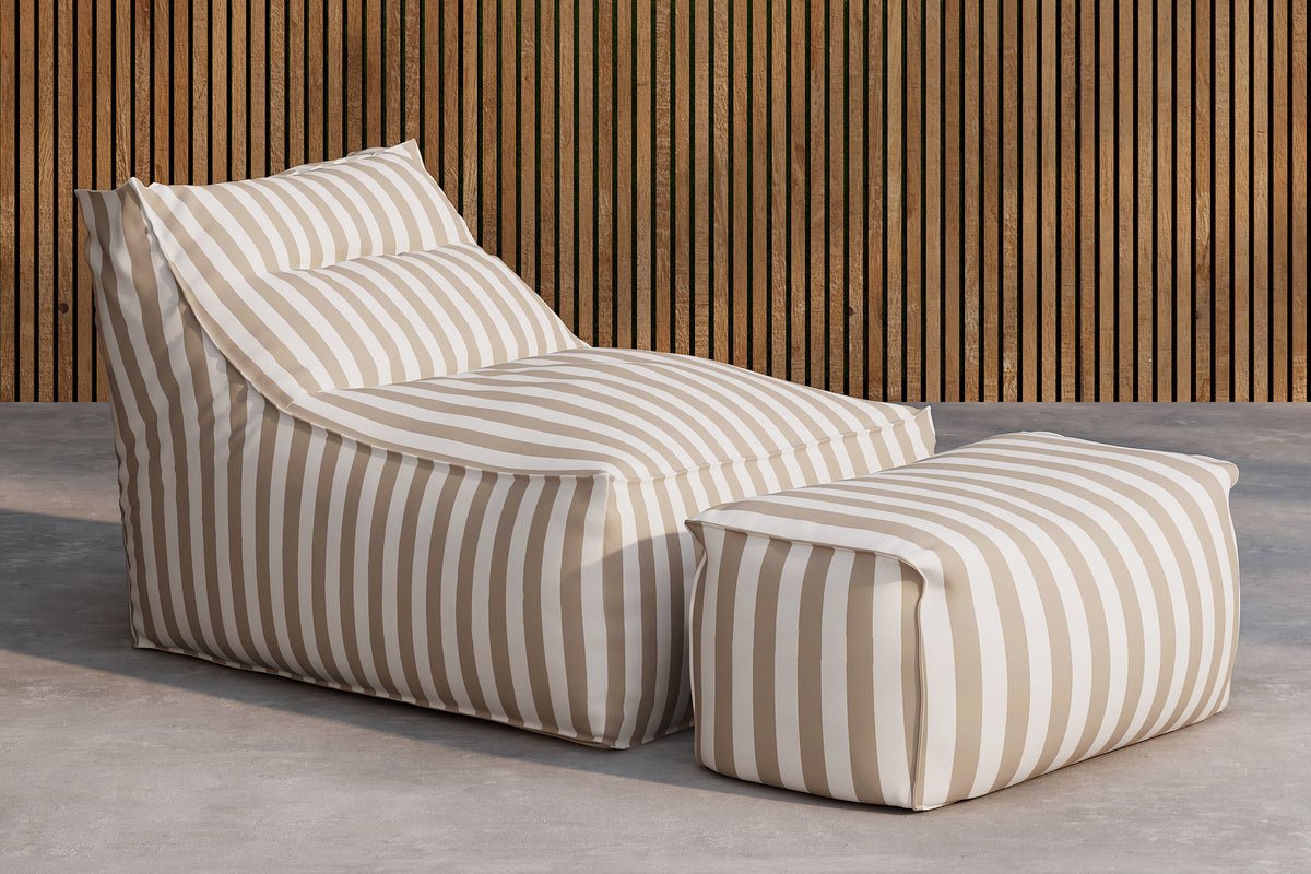 Záhradné lounge kreslo Hello Kombi - na výber v bielej/hnedej alebo béžovej farbe