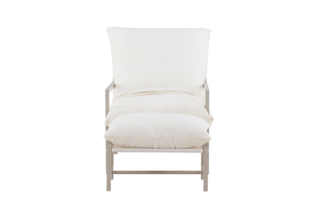 Záhradné lounge kreslo Lissi - z voliteľnej čiernej alebo béžovej ocele