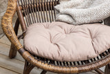Garten-Loungesessel Neapel - aus Bambus und Rattan in Walnussbraun