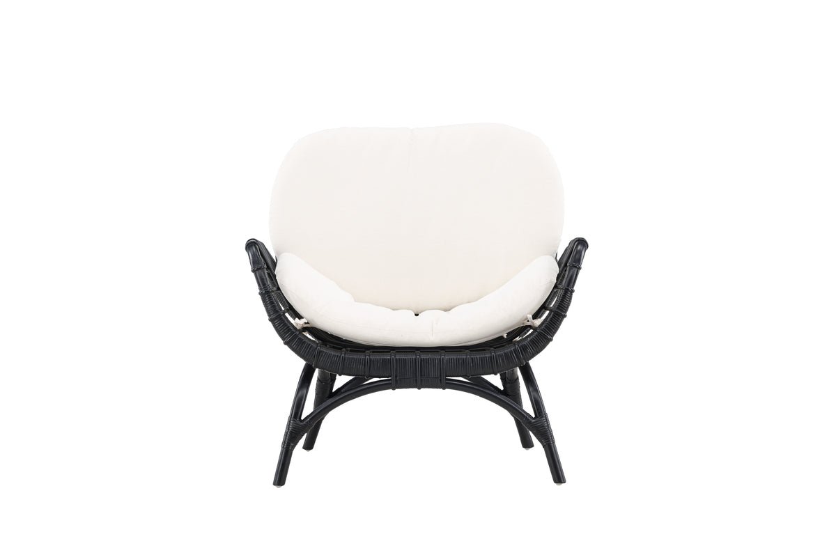 Garten- Loungesessel Porto - Aus Rattan in der Farbe Schwarz