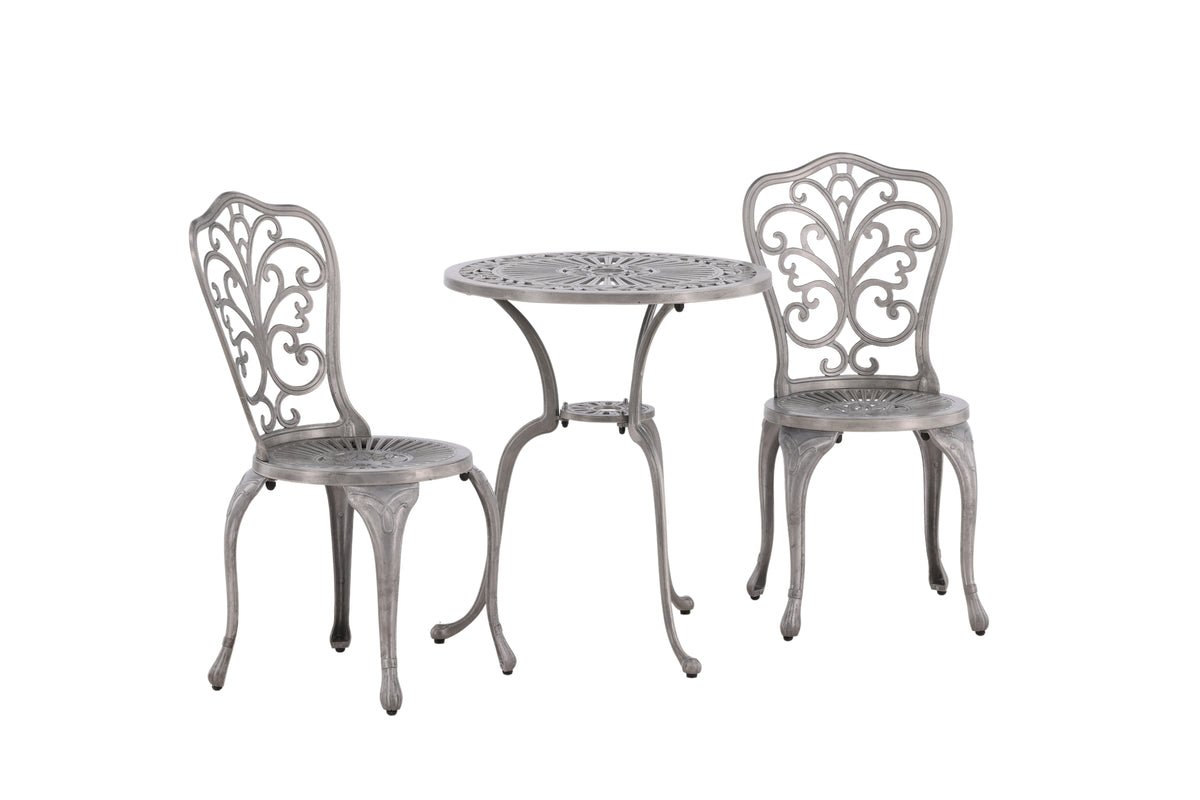 Garten Loungeset Elyra – 3-teiliges Set mit Stühlen & Tisch in 2 Farben