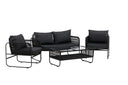 Garten Loungeset Kim - mit Rückenlehne aus Polyesterseil