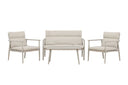Garten Loungeset Marlen – in Grün & Beige mit Sofa, Sesseln & Tisch