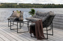 Garten Loungeset Marvella – 4-teiliges Outdoor-Sofa-Set in Schwarz mit Polstern