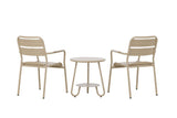 Garten Loungeset Rivana – 3-teiliges Set mit 2 Stühlen & Tisch in Beige
