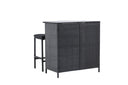 Garten Loungeset Talio – 3-teiliges Set aus synth. Rattan in Schwarz