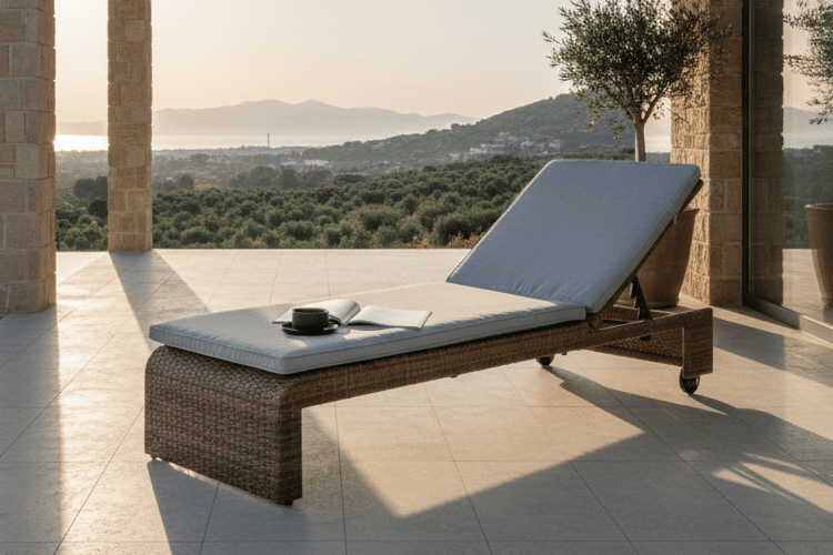 Garten Sonnenliege Irina - aus Rattan