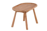 Gartentisch Maji - ein Beistelltisch in ovaler Form aus Teakholz