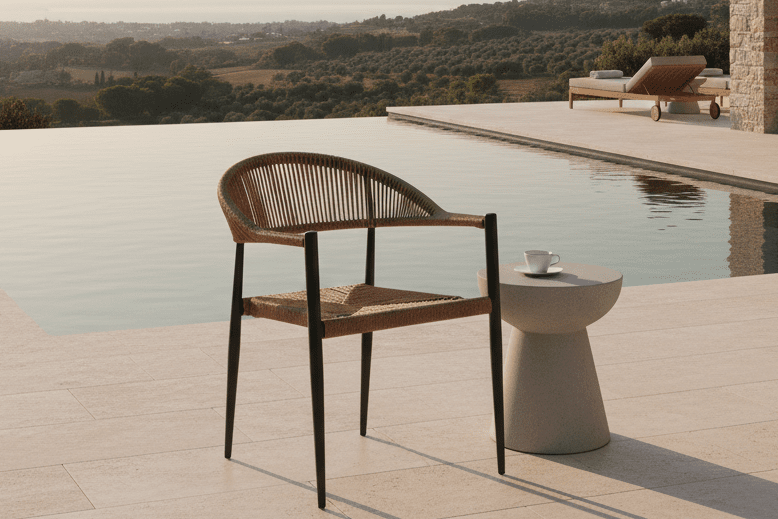 2-dielna sada - záhradné kreslo Canaria z hliníka/ratanu