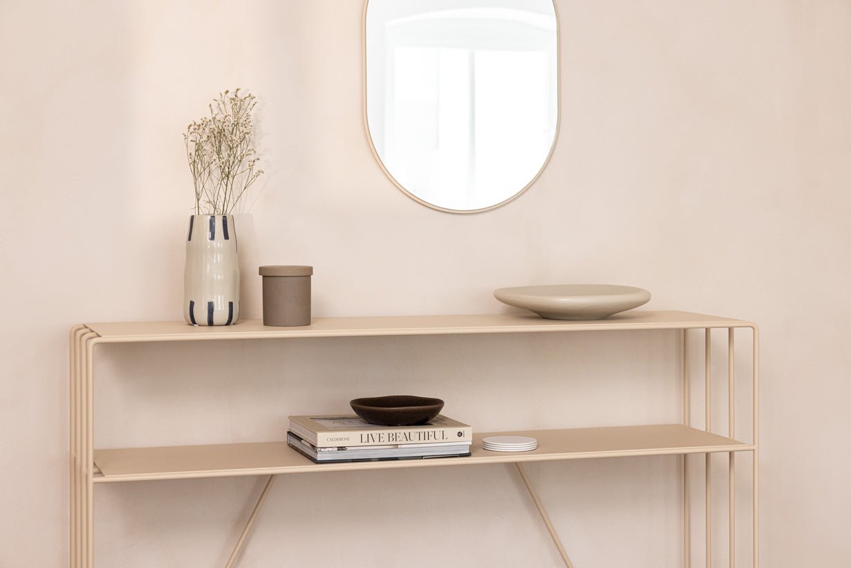 Komoda Ria – kovový dizajn s dvoma policami