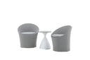 Loungeset Tanja - Grau/Weißes Set mit 2 Stühlen