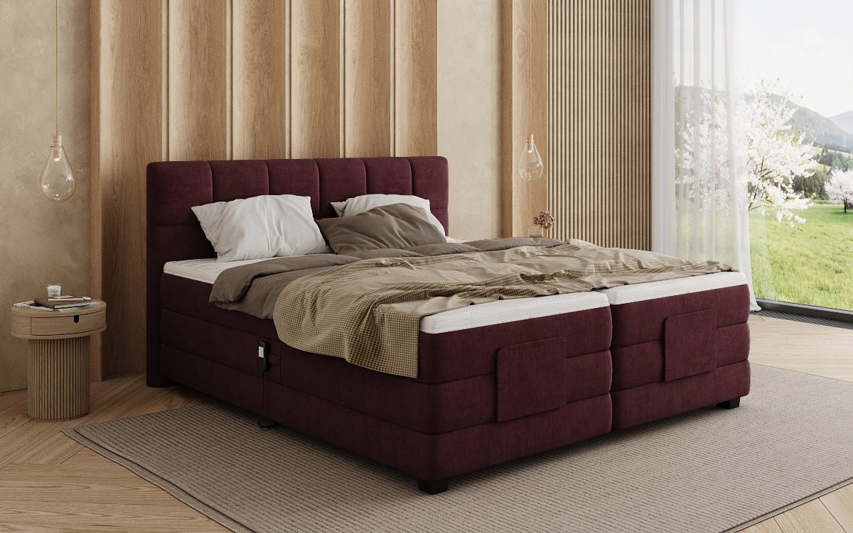 Boxspringbett Monaco - elektrisch verstellbar in Samt