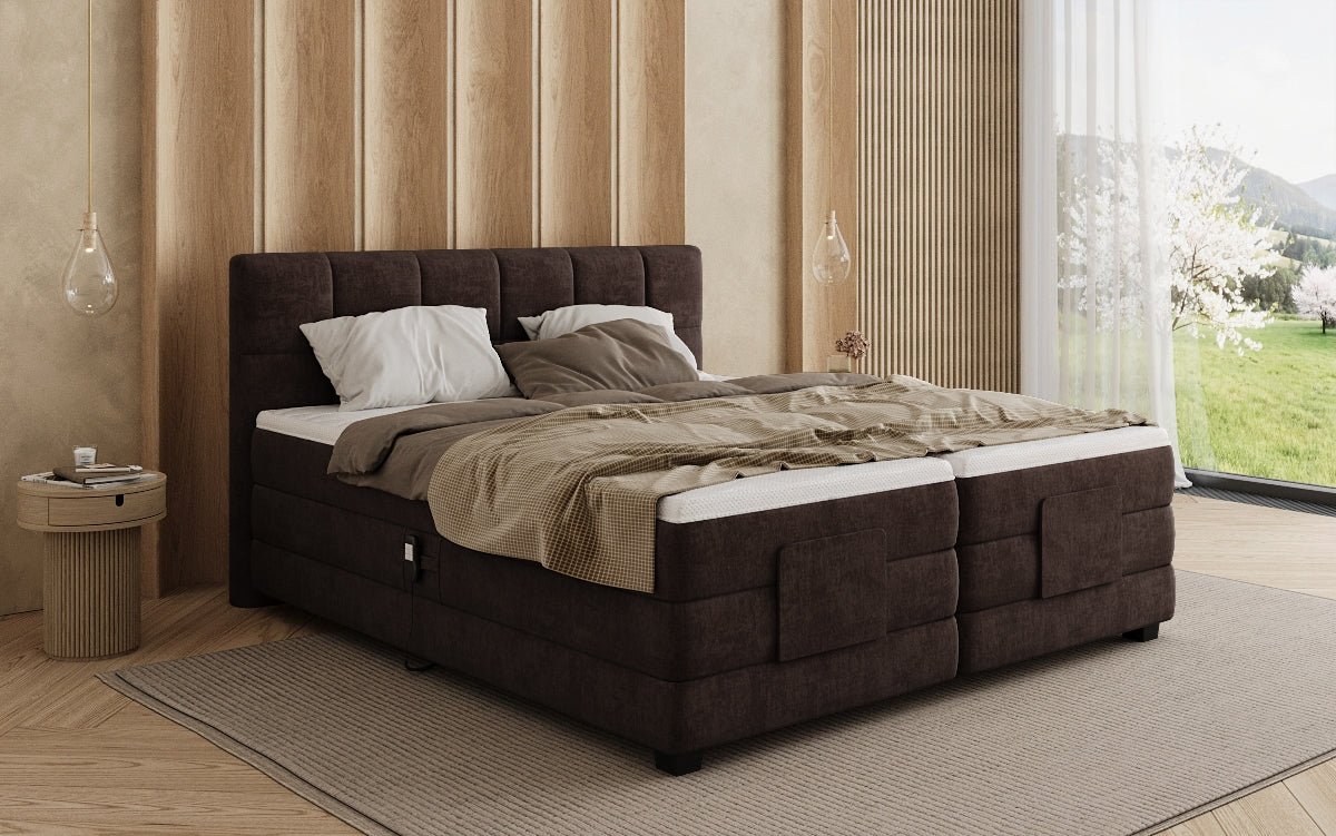 Boxspringbett Monaco - elektrisch verstellbar in Samt