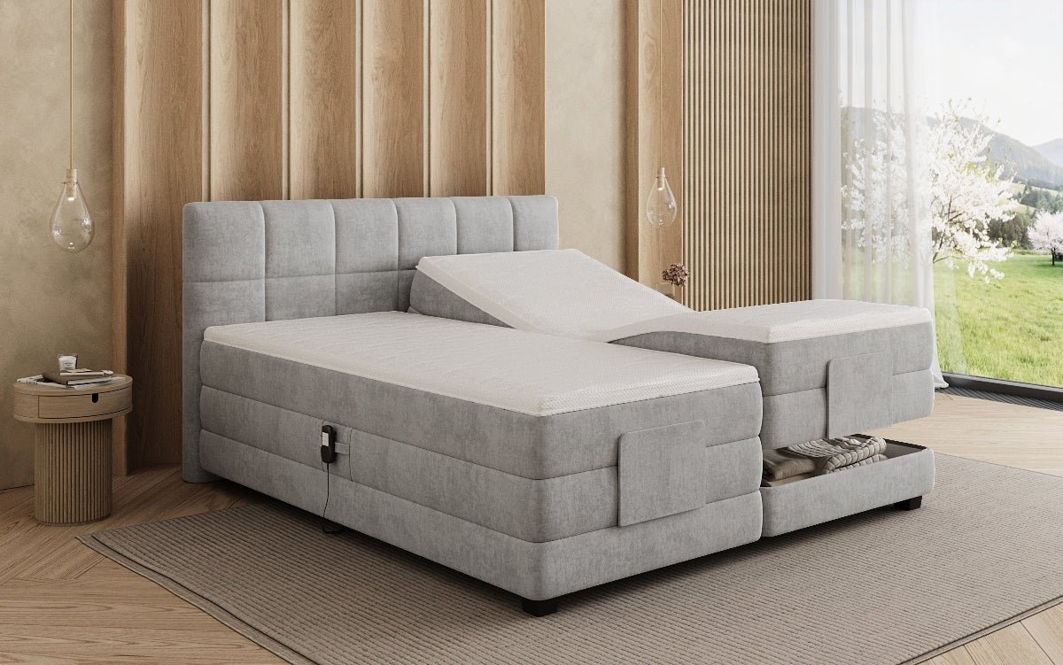 Boxspringbett Monaco - elektrisch verstellbar in Samt