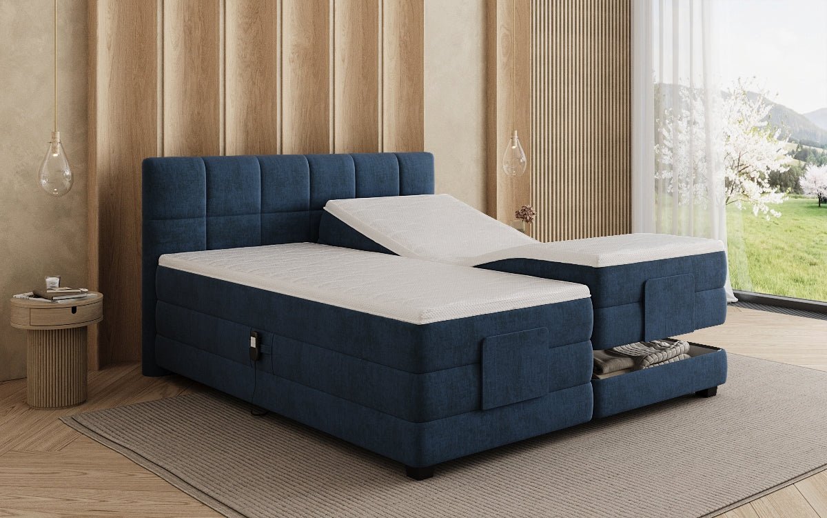 Boxspringbett Monaco - elektrisch verstellbar in Samt