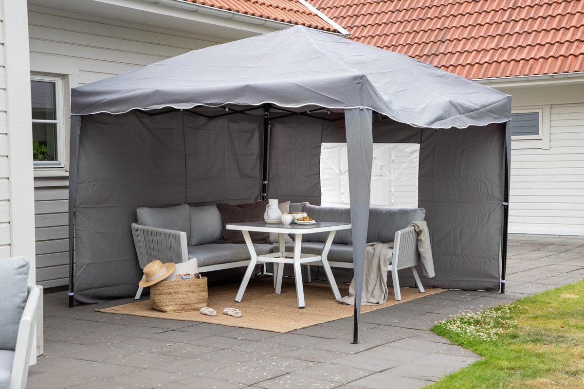 Pavillon Monarch - 295x295 cm in den Farben Braun oder Grau