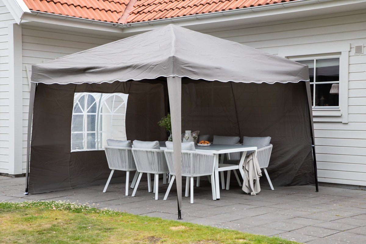 Pavillon Monarch - 295x295 cm in den Farben Braun oder Grau
