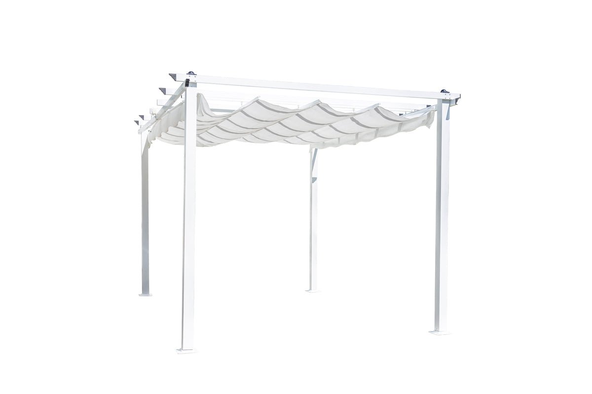 Pergola Solyx - mit weißem Polyesterdach