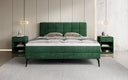 Boxspringbett Vera in Cord mit hohen Füßen
