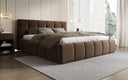 Designer Polsterbett Helena in Strukturstoff mit Stauraum