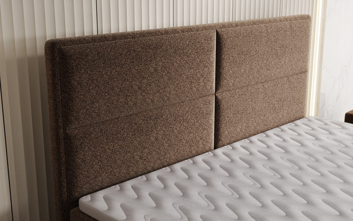 Boxspringbett Viola in Strukturstoff mit Stauraum