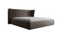 Designer Polsterbett Rosalie in Strukturstoff mit Stauraum