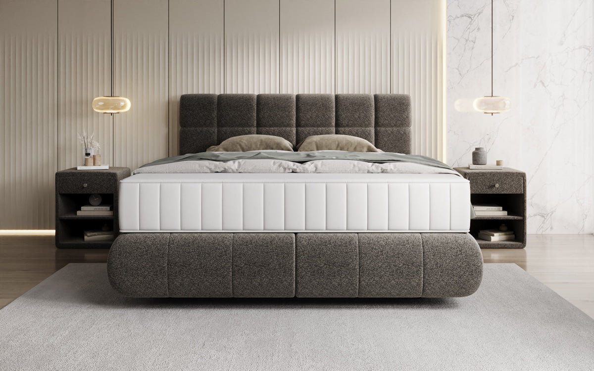Boxspringbett Nala in Strukturstoff mit Schwebeoptik