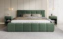 Designer Polsterbett Helena in Strukturstoff mit Stauraum