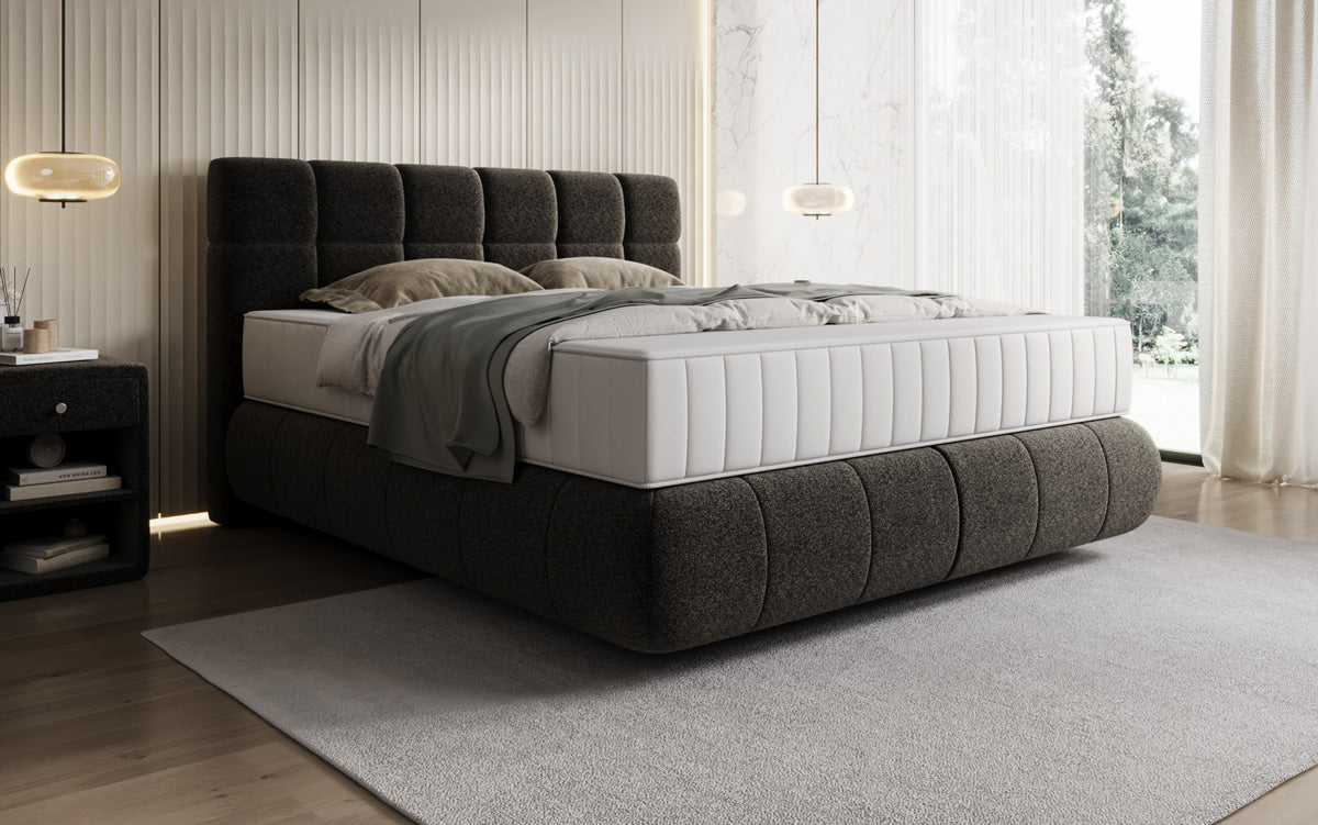 Boxspringbett Nala in Strukturstoff mit Schwebeoptik
