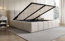 Designer Polsterbett Helena in Strukturstoff mit Stauraum