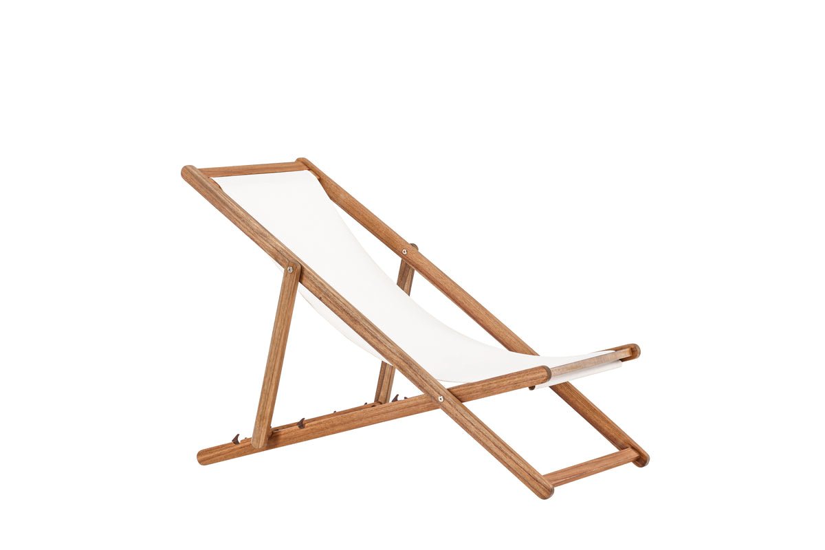 Sonnenliege Valina - aus Akazienholz mit Polyesterbezug