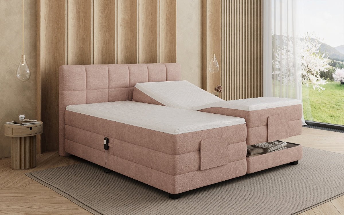 Boxspringbett Monaco - elektrisch verstellbar in Stoff