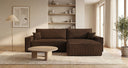 Designer Ecksofa Vienna mit Schlaf- und Klappfunktion in Cord